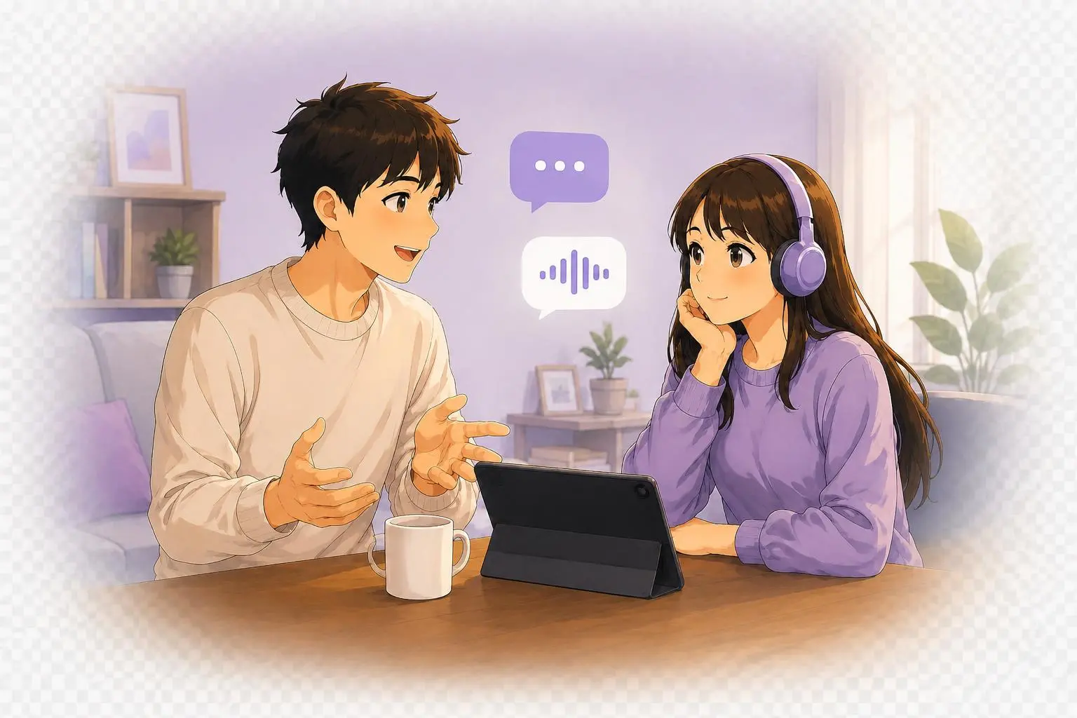 People practicing English